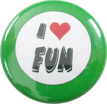 I love fun Button grün